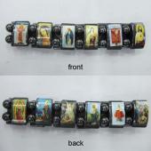 Magnetic Hematite Religious Sealed Icon Bracelet 7.8inch